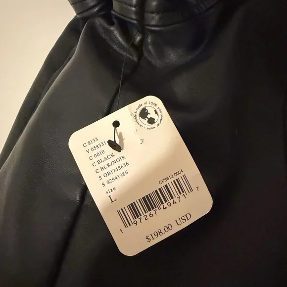 We The Free Black Leather Bomber Jacket - Picture 4 of 7